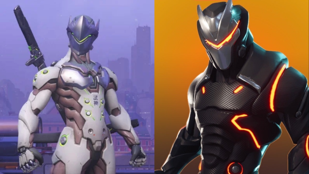 Genji from Overwatch and Omega from Fornite